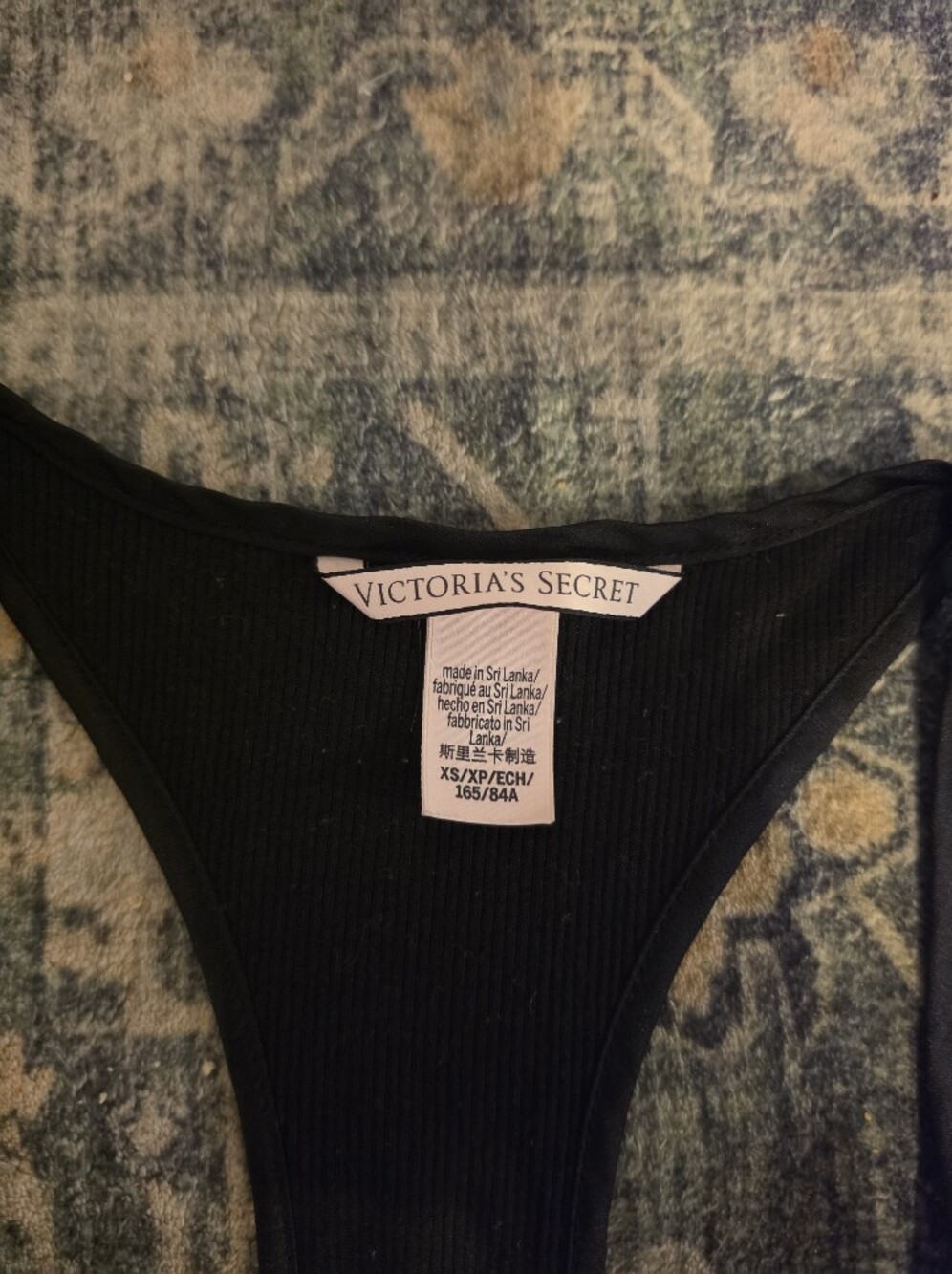 Victoria's Secret Black Ribbed Racerback Tank - Picture 3 of 3